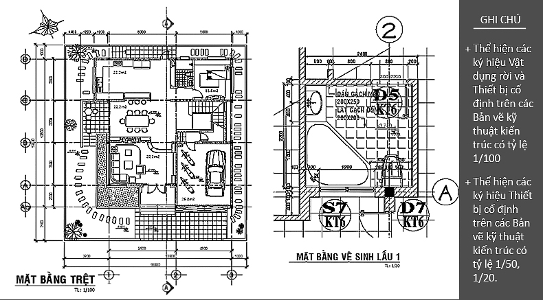 Tham khảo một số Bố cục Bản vẽ Cơ sở kiến trúc – Vẽ Kỹ thuật kiến trúc – Phần 2